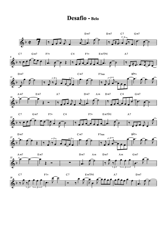 Partitura da música Desafio v.6