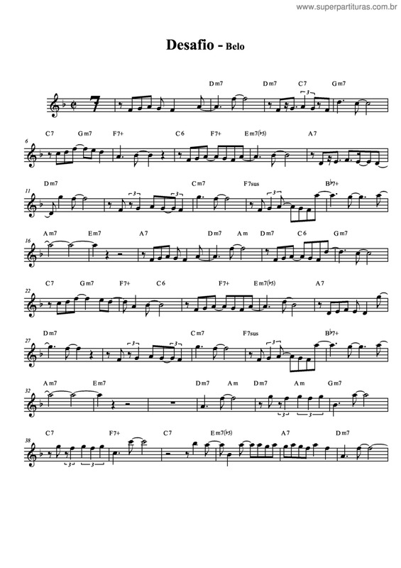 Partitura da música Desafio v.7