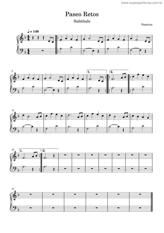Partitura da música Desafíos