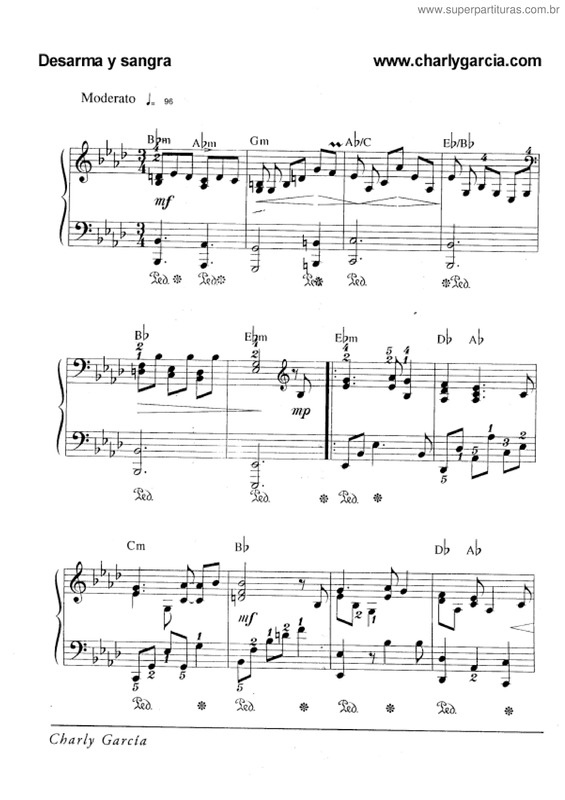 Partitura da música Desarma Y Sangra