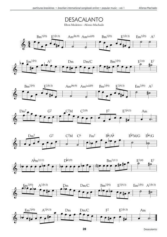 Partitura da música Descalanto