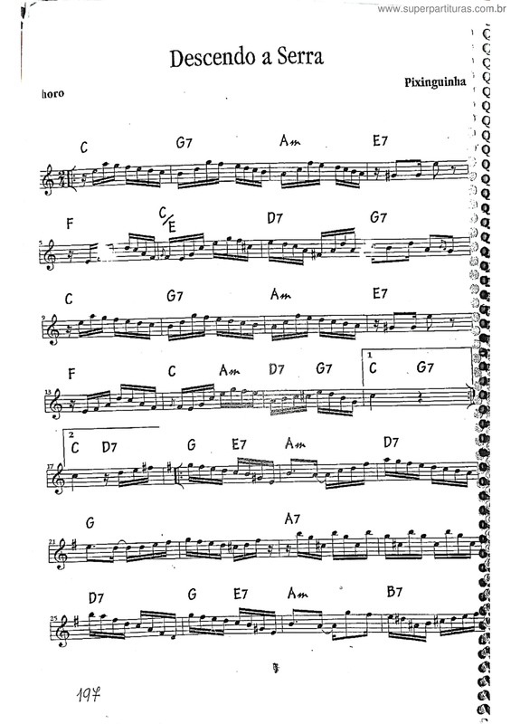 Partitura da música Descendo A Serra v.13