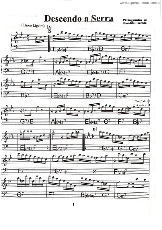 Partitura da música Descendo A Serra v.14