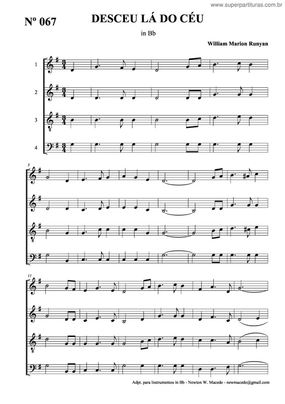 Partitura da música Desceu Lá Do Céu v.2