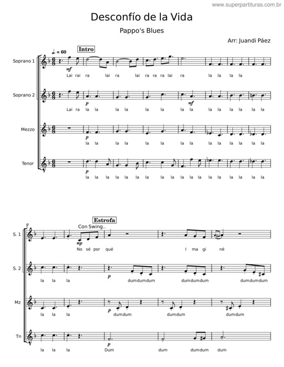 Partitura da música Desconfío De La Vida – Pappo`S Blues
