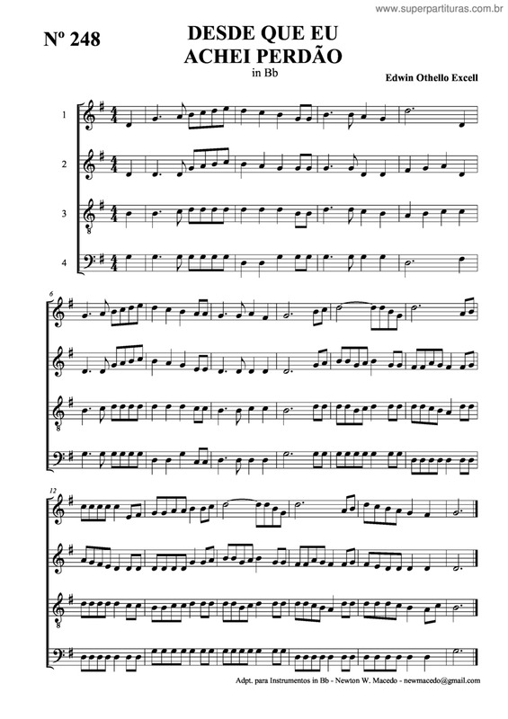 Partitura da música Desde Que Eu Achei Perdão v.2