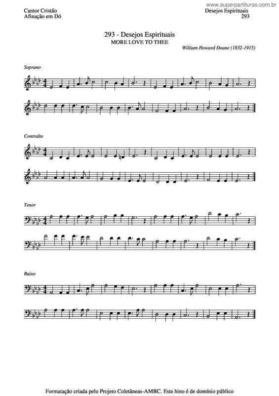 Partitura da música Desejos Espirituais