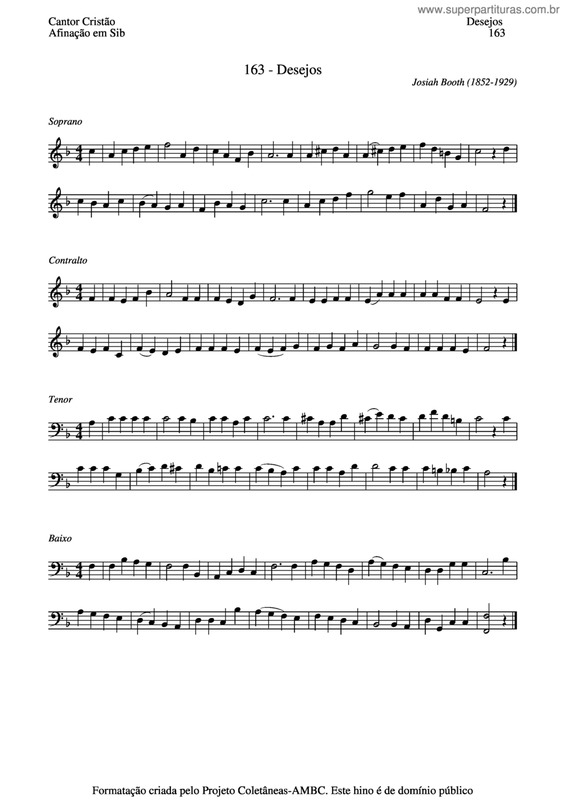 Partitura da música Desejos v.6