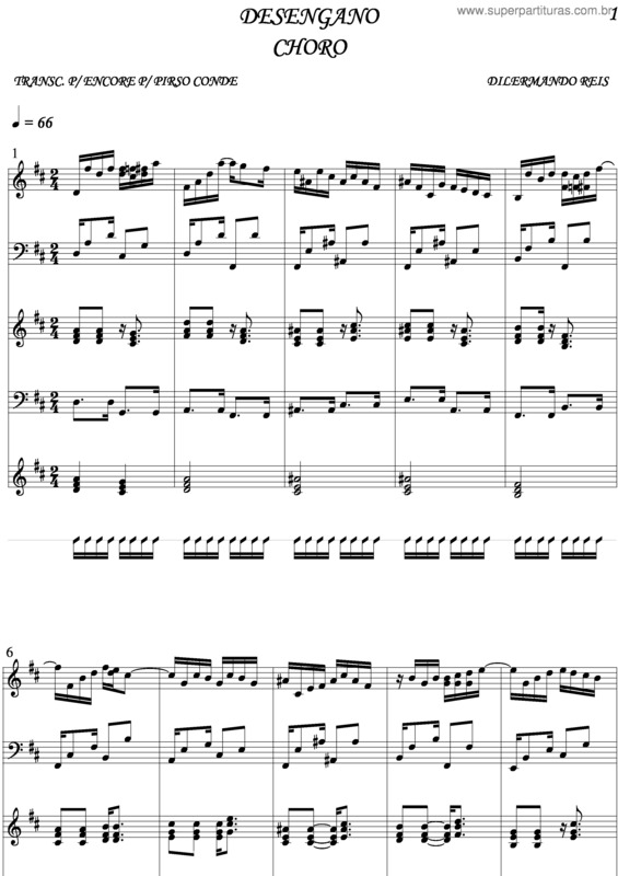 Partitura da música Desengano v.4