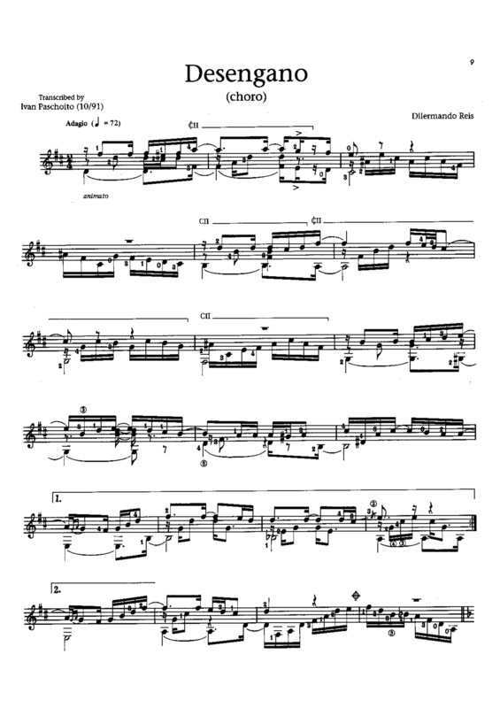 Partitura da música Desengano v.7