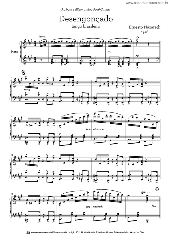 Partitura da música Desengonçado v.2