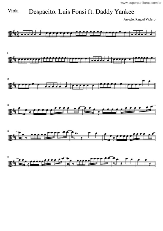 Partitura da música Despacito v.7