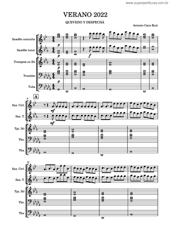 Partitura da música Despechá  – Rosalía Despechá Y Quevedo Bzrp  – Rosalía Mix