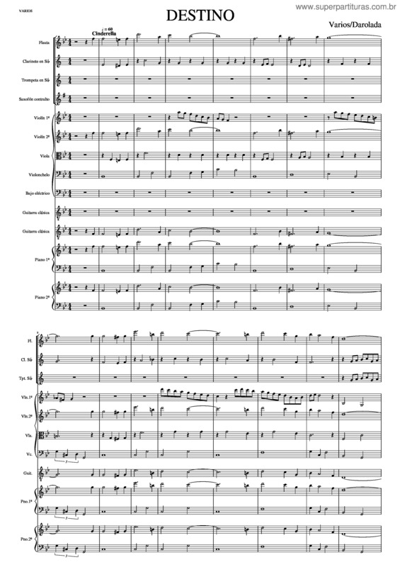 Partitura da música Destino v.12
