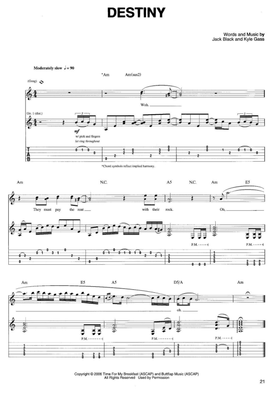 Partitura da música Destiny v.2