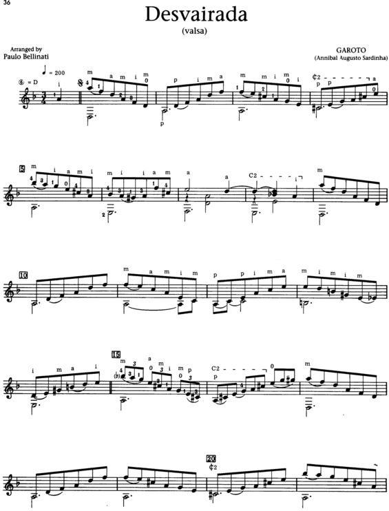 Partitura da música Desvairada v.7