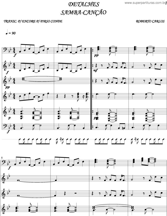 Partitura da música Detalhes v.2