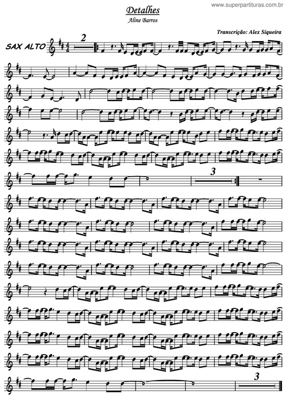 Partitura da música Detalhes v.3