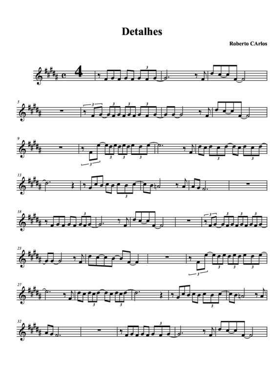 Partitura da música Detalhes v.5