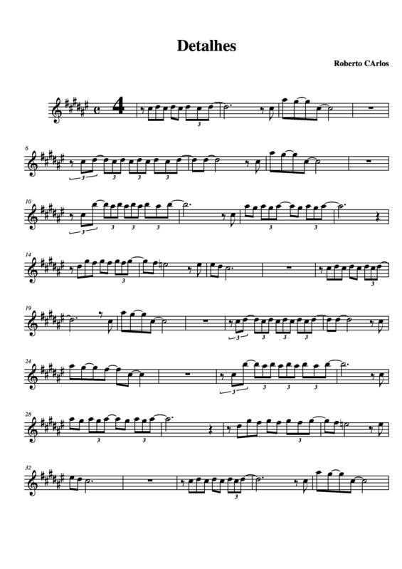 Partitura da música Detalhes v.6