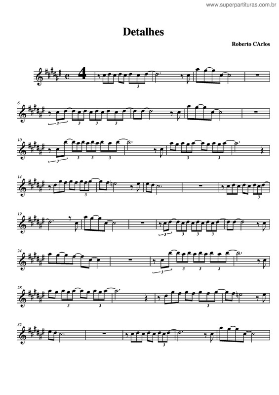 Partitura da música Detalhes v.7