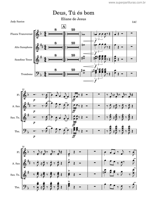 Partitura da música Deus, Tú És Bom