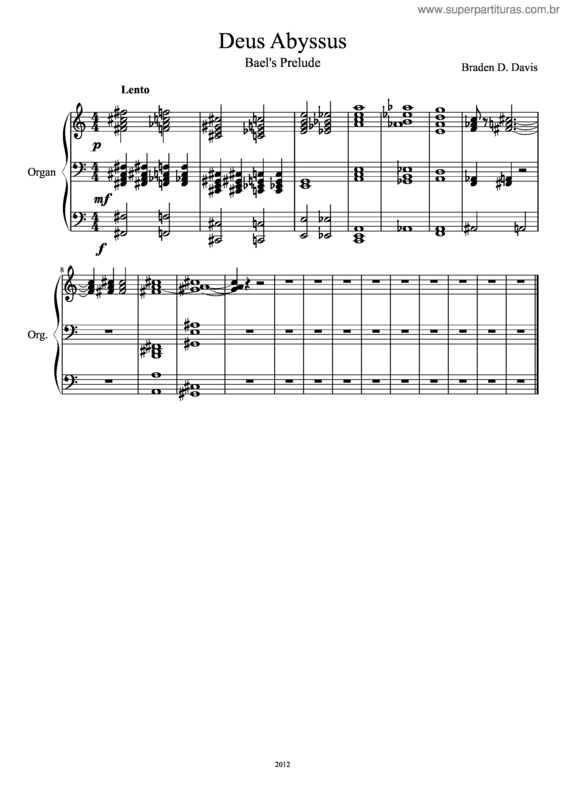 Partitura da música Deus Abyssus