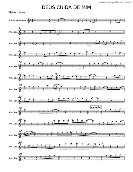 Partitura da música Deus Cuida De Mim v.14