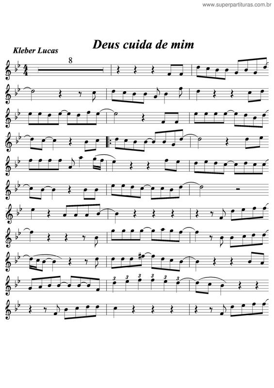 Partitura da música Deus Cuida De Mim v.6