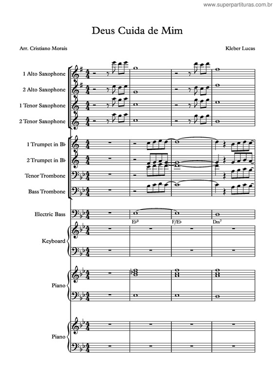 Partitura da música Deus Cuida De Mim v.8