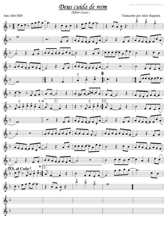 Partitura da música Deus Cuida De Mim