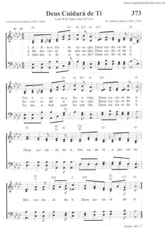 Partitura da música Deus Cuidará De Ti v.4