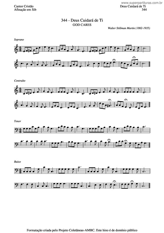 Partitura da música Deus Cuidará De Ti v.7