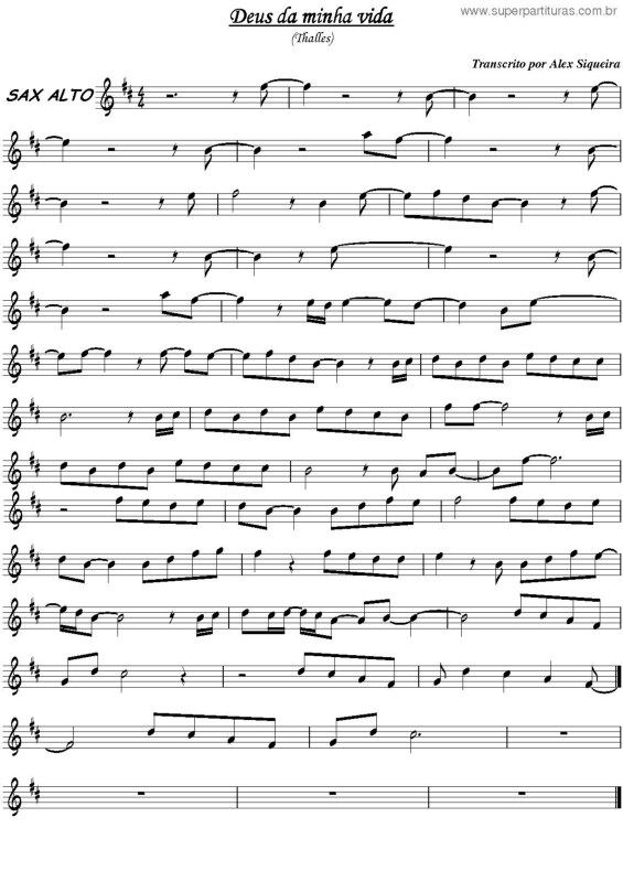 Partitura da música Deus Da Minha Vida v.2