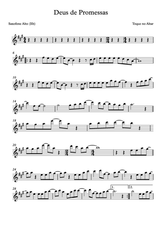 Partitura da música Deus de Promessas v.10