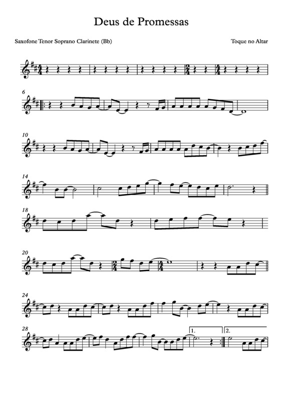 Partitura da música Deus de Promessas v.11