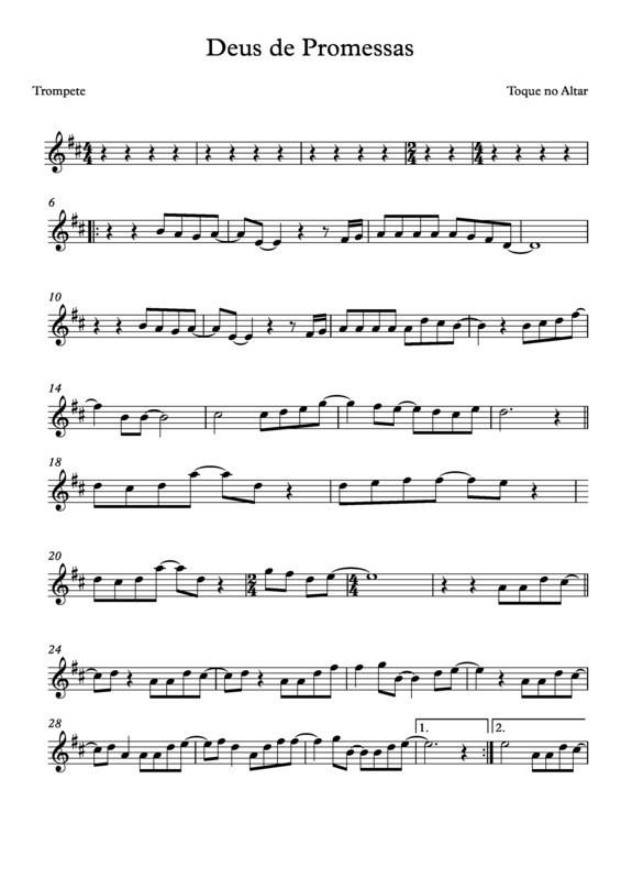 Partitura da música Deus de Promessas v.14