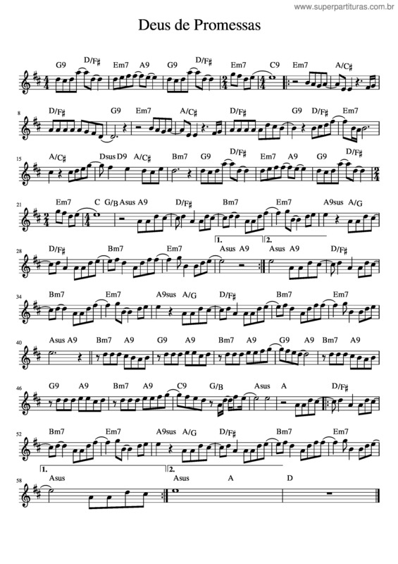 Partitura da música Deus De Promessas v.17