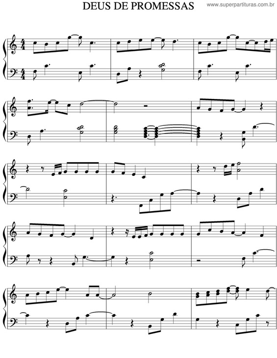 Partitura da música Deus De Promessas v.2