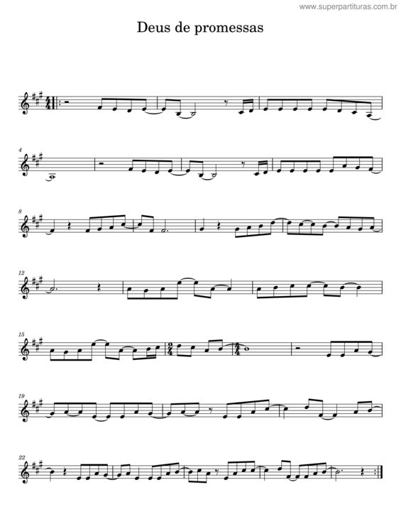 Partitura da música Deus De Promessas v.32