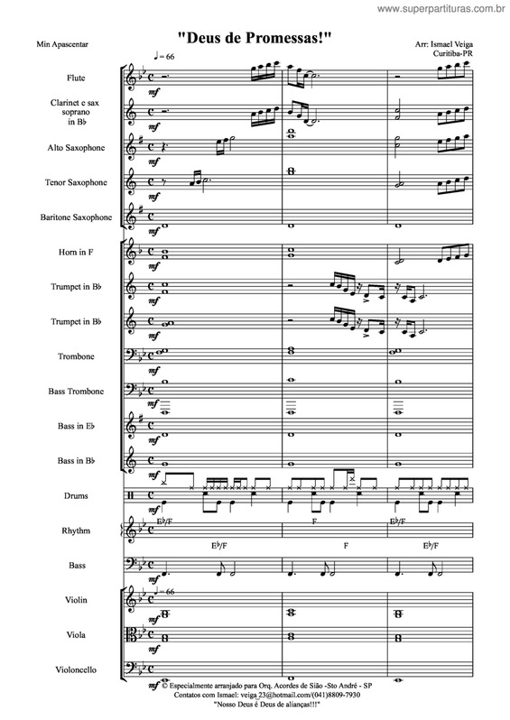 Partitura da música Deus de Promessas v.6