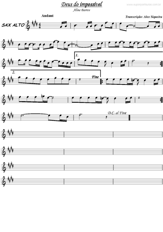 Partitura da música Deus do Impossível v.3