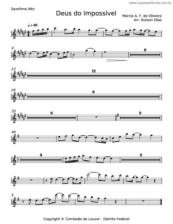 Partitura da música Deus Do Impossível v.7