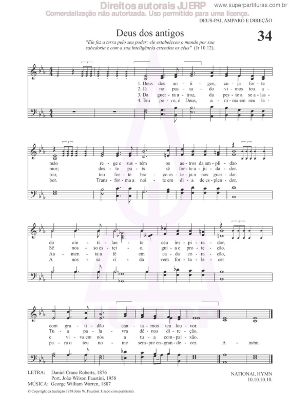 Partitura da música Deus Dos Antigos - 34 HCC v.2