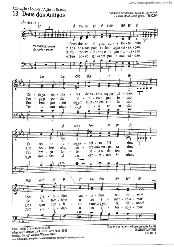 Partitura da música Deus Dos Antigos v.2