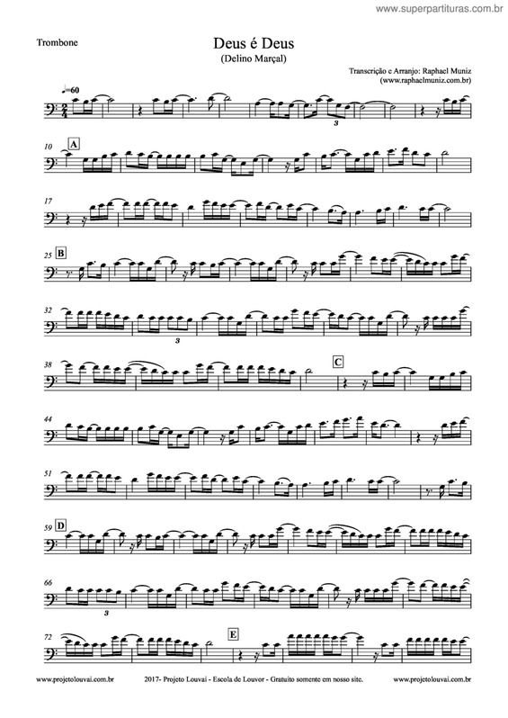 Partitura da música Deus É Deus v.2