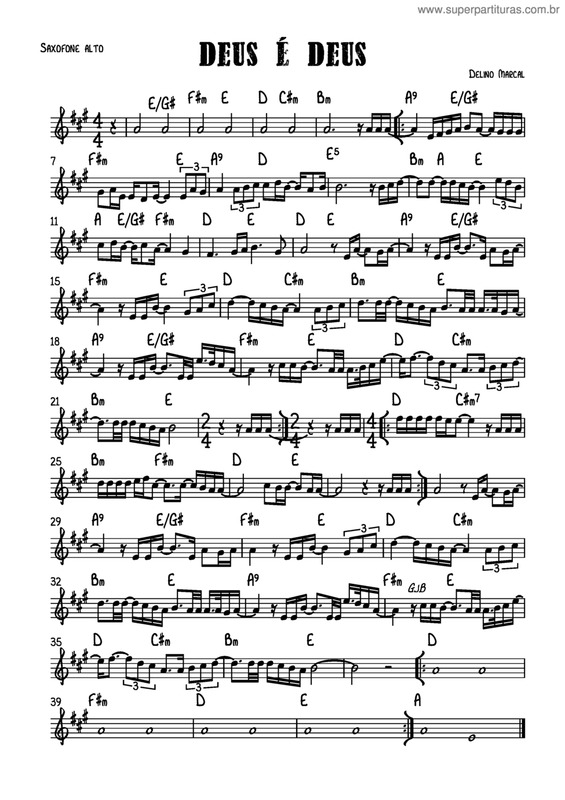 Partitura da música Deus É Deus v.3