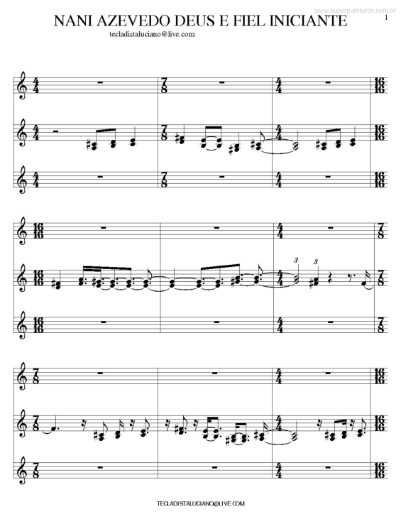 Partitura da música Deus É Fiel v.4