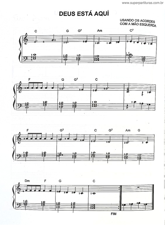 Partitura da música Deus Está Aqui v.11