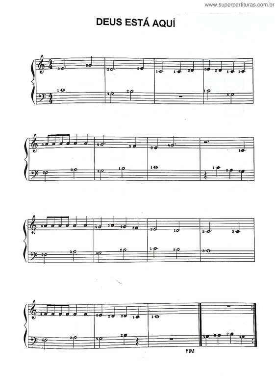 Partitura da música Deus Está Aqui v.12